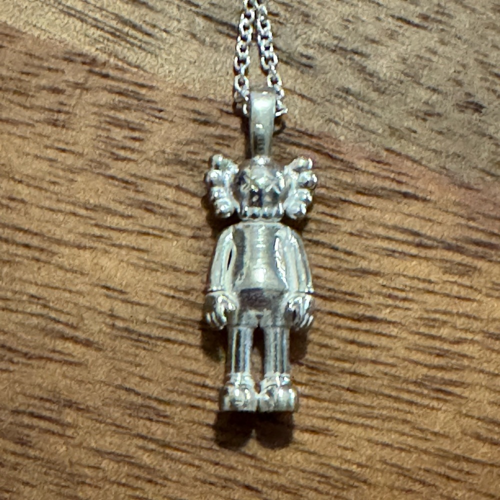 Custom Kaws Companion Sterling Silver Pendant Necklace